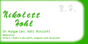 nikolett hohl business card